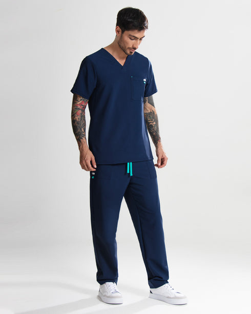 Basic Pantalón Hombre Índigo Agua