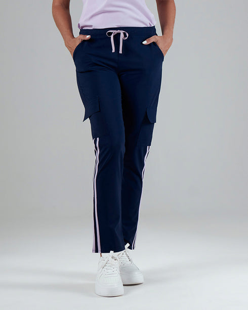 Austria Navy Lila Pantalón Mujer