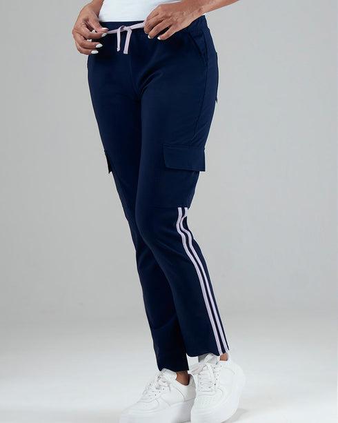 Austria Navy Lila Pantalón Mujer