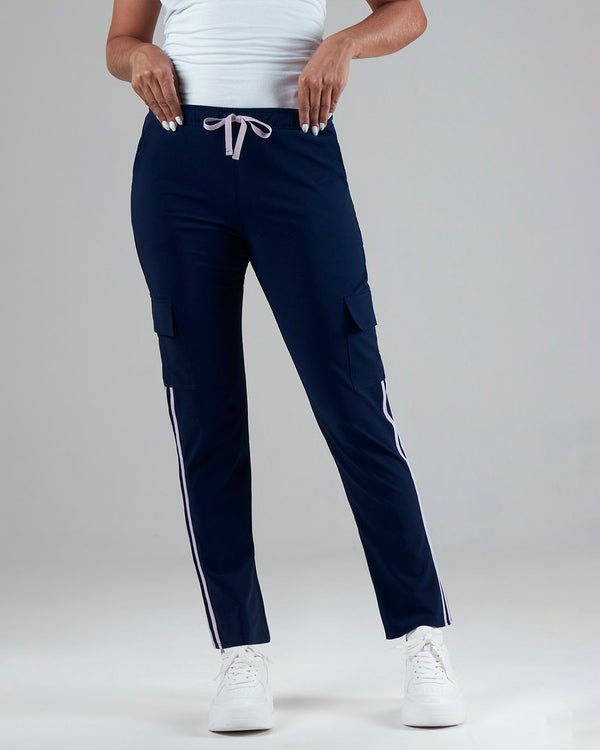 Austria Navy Lila Pantalón Mujer