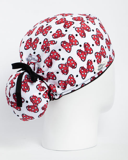 Gorro Lazos Puntos Rojos