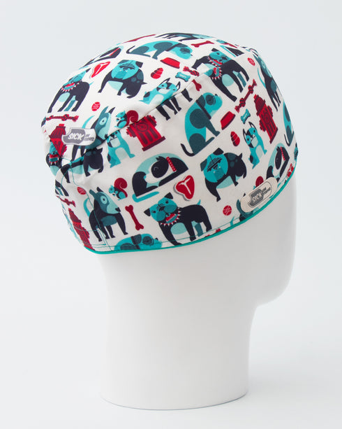 Gorro Perritos Azul con rojo