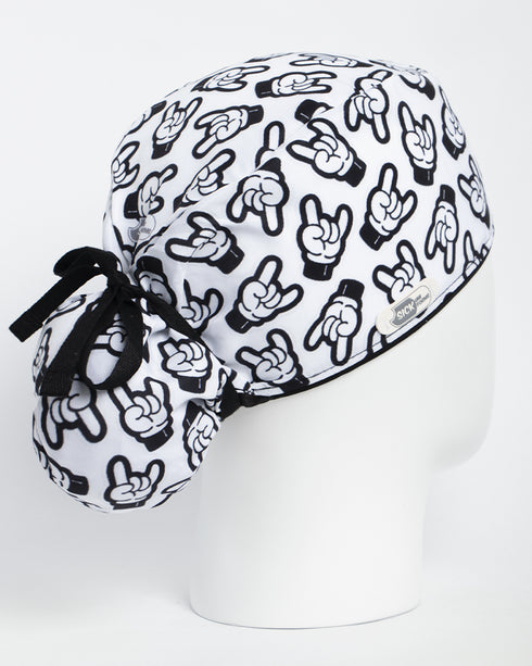 Gorro Rock Hand Blanco